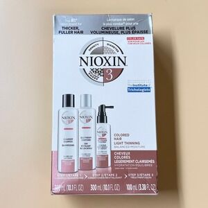 Nioxin System 3 Trial Kit for Colored Hair Light Thinning 3-Step Hair Care Set